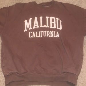 John Galt brown Malibu crewneck